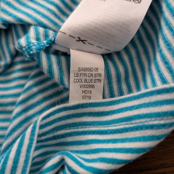 Gap Featherweight long sleeve T shirt blue striped size XS - Picture 11 of 16